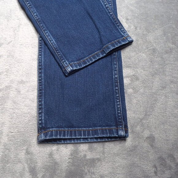 Wrangler Mens Straight Leg 11MWZ Slim Fit Jeans 31x29 Dark Wash Altered - Picture 5 of 9